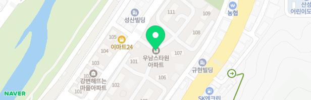 우남스타원아파트 106동옆 어린이놀이시설 지도 이미지