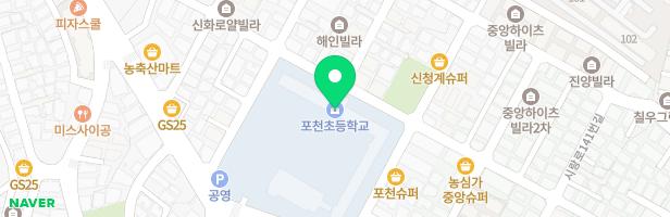 포천초등학교 운동장 놀이터 지도 이미지