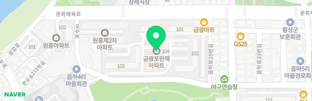 금광포란재아파트 105동 놀이시설 지도 이미지