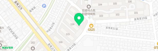 진로이스트타운 111동 놀이터 지도 이미지