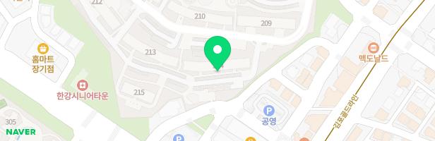 청송현대홈타운2차아파트 214동 앞 어린이놀이터 지도 이미지