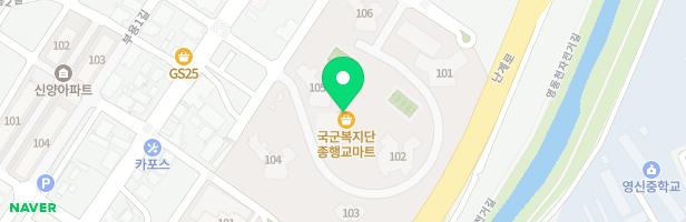 육군행정학교 영외관사 105동옆 놀이터(남성대힐스테이트) 지도 이미지