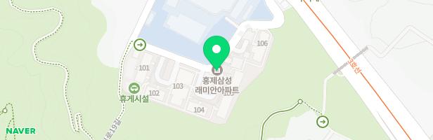 홍제삼성래미안아파트 103동 앞 어린이놀이터 지도 이미지
