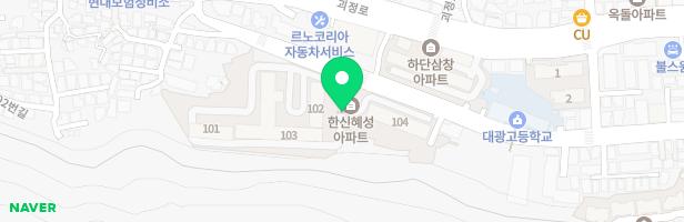 한신혜성아파트 103동 앞 지도 이미지