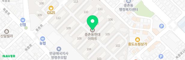 중촌현대아파트 105동옆 어린이놀이시설(제1놀이터) 지도 이미지