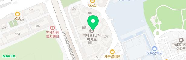 학마을1단지 102동 앞 지도 이미지