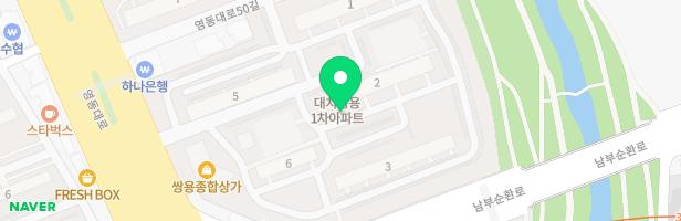 쌍용1차아파트 1동 앞 지도 이미지