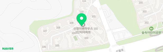 신정이펜하우스 1단지 109동~110동 사이 놀이터 지도 이미지