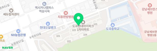 도곡1차아이파크아파트 104동 앞 지도 이미지