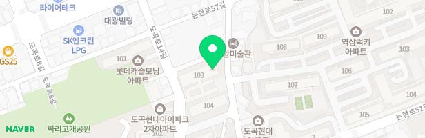 도곡3차아이파크아파트 105동 옆 지도 이미지