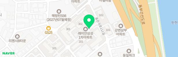 래미안삼성1차아파트 101동 뒤 지도 이미지