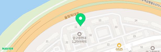 압구정현대아파트 20동 앞 지도 이미지