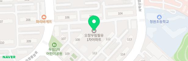 우림필유1차아파트 108동 앞 놀이터1 지도 이미지