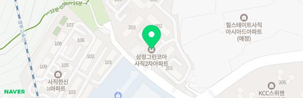 사직2차 삼정그린코아 아파트(206동) 지도 이미지