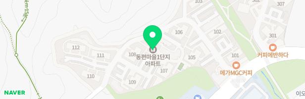 관양동 동편마을1단지(109동측면) 지도 이미지