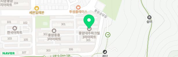 풍암대주파크빌3차아파트 1동 놀이터 지도 이미지