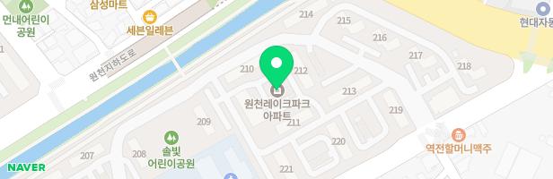 원천레이크파크아파트 215동 놀이터 지도 이미지
