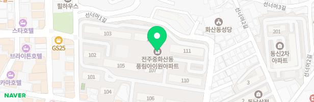 풍림아이원아파트 105동 뒤 놀이터 지도 이미지