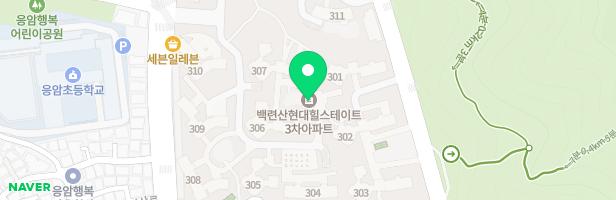 백련산힐스테이트 3차 아파트 306동307동사이 놀이터 지도 이미지