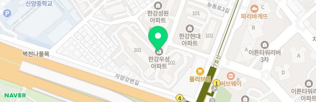한강우성아파트 101동 앞 놀이터 지도 이미지