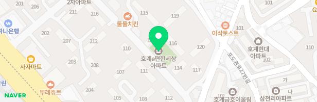 호계e편한세상아파트(103~4동사이) 지도 이미지