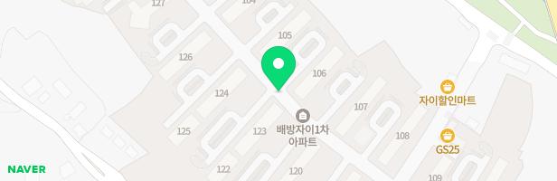 배방자이1차아파트 106동 놀이터 지도 이미지