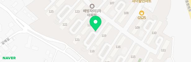 배방자이1차아파트 108동 놀이터 지도 이미지