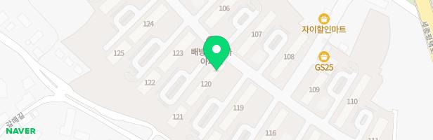 배방자이1차아파트 127동 놀이터 지도 이미지
