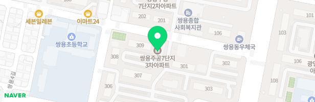 쌍용주공7단지3차 301동 놀이터 지도 이미지