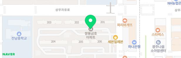 치평동 금호쌍용아파트 204동 앞 어린이놀이터 지도 이미지