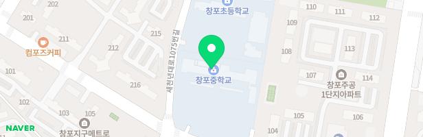 창포초등학교 병설유치원 어린이놀이시설 지도 이미지