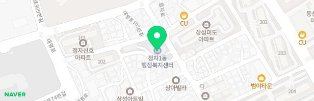 정자KTe편한세상아파트 104동 뒤 놀이터 지도 이미지