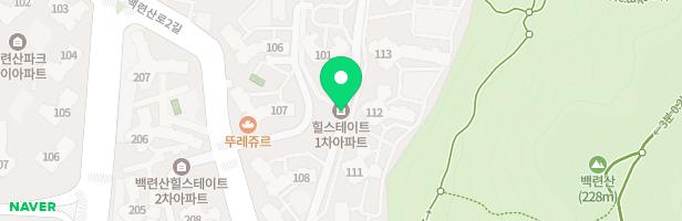 백련산힐스테이트 1차 아파트어린이놀이터(105~106동사이) 지도 이미지
