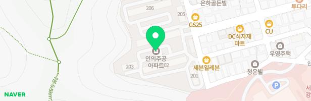 구미인의주공아파트 3 놀이터 (206, 207동 사이) 지도 이미지