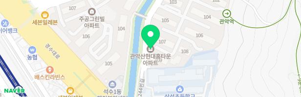 관악산 현대홈타운아파트107동어린이놀이터 지도 이미지
