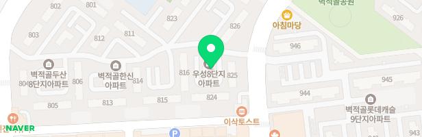 벽적골두산한신우성아파트 801동 놀이터 지도 이미지