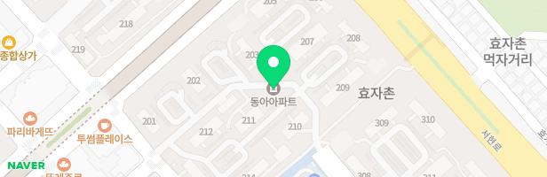 효자촌동아아파트 205동 놀이터 지도 이미지