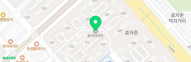 효자촌동아아파트 208동 놀이터 지도 이미지