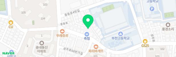 송내대우푸르지오아파트 107동 옆 어린이놀이터 지도 이미지