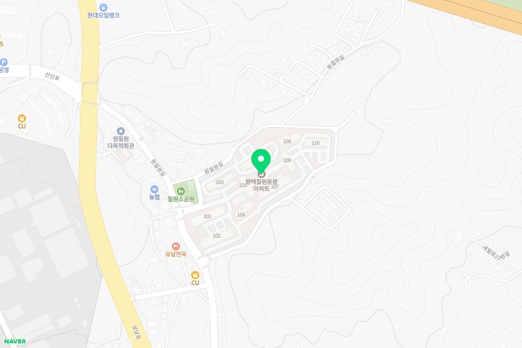 평택동광아파트 104동 뒤 어린이놀이터 지도 이미지