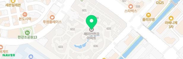 래미안한강 아파트 어린이놀이터1(605동 앞) 지도 이미지