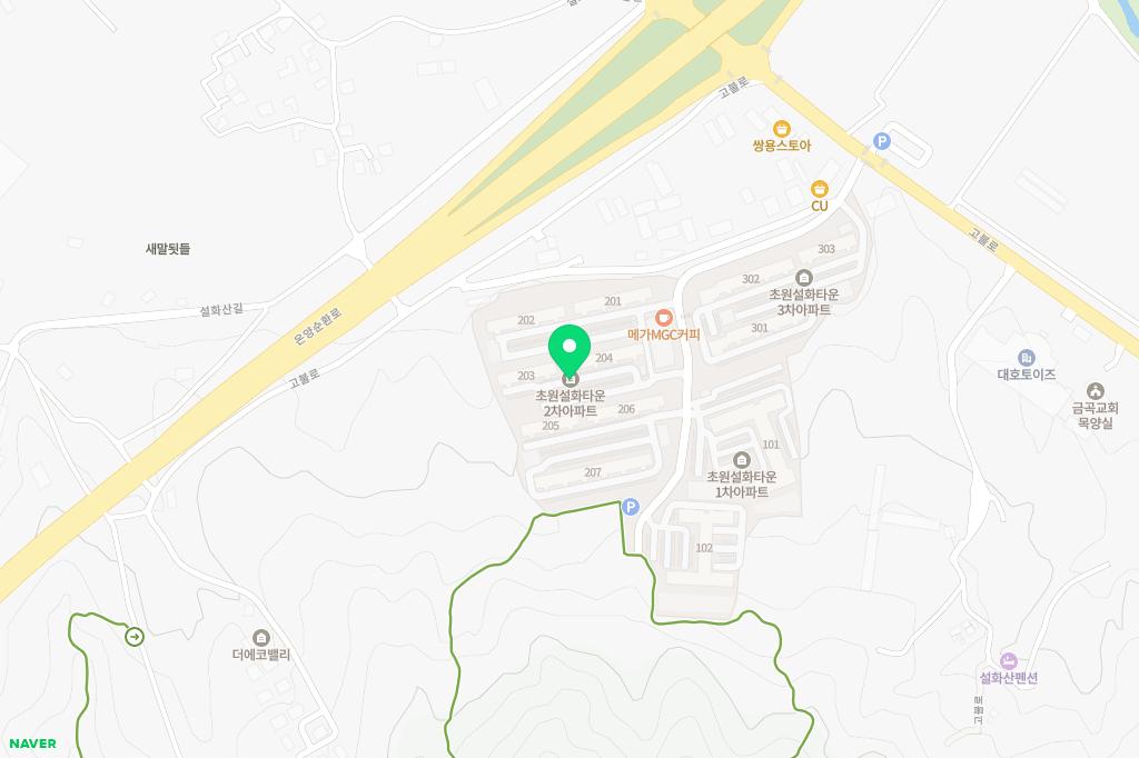 초원설화타운2차아파트놀이터(205동) 지도 이미지