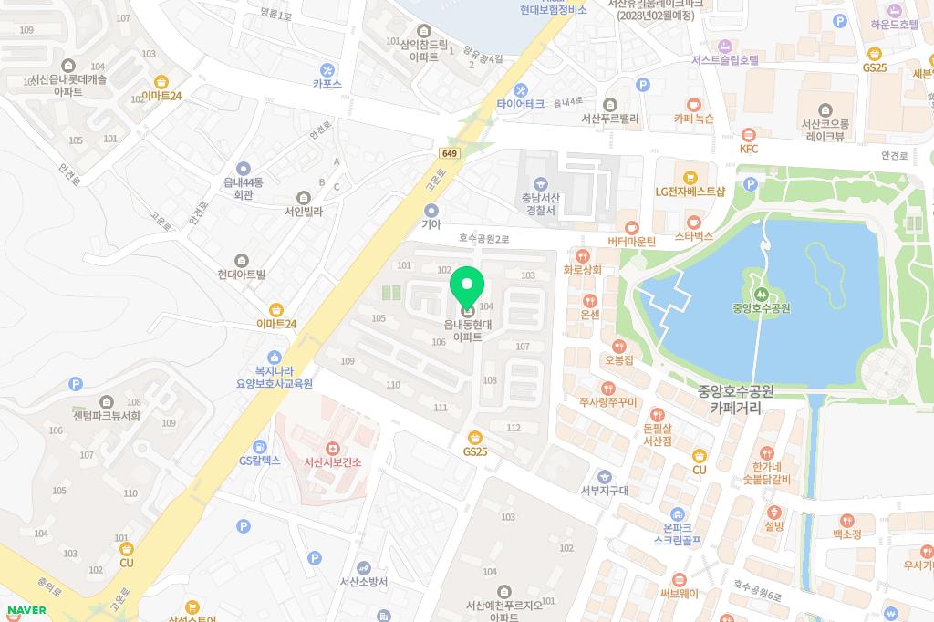 읍내동현대아파트 B 어린이놀이터 지도 이미지
