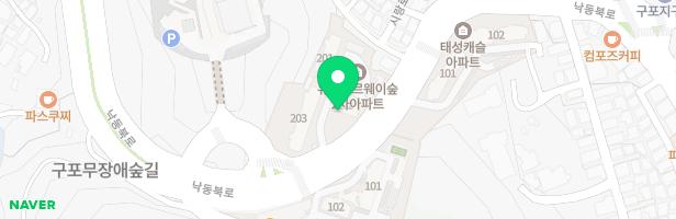 구포유림노르웨이숲 2차아파트 201동 놀이터 지도 이미지