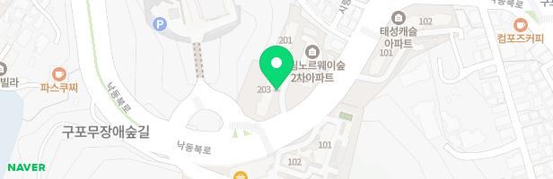 구포유림노르웨이숲 2차아파트 203동 놀이터 지도 이미지