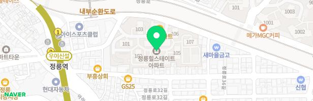 정릉 힐스테이트(현대홈타운) 지도 이미지