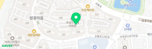 밤꽃마을뜨란채아파트관리동앞놀이터 지도 이미지