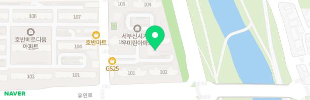 우미린아파트 102동앞 어린이놀이터 지도 이미지