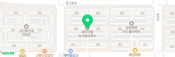 제일비사벌아파트 105동앞 어린이놀이터 지도 이미지