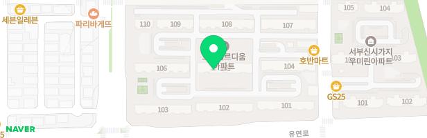 호반베르디움아파트 101동앞 어린이놀이터 지도 이미지